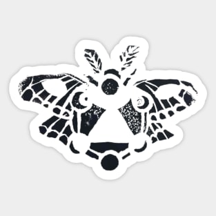 ALCHEMICAL MOTH Witchy Nature Lover Linocut Illustration Sticker